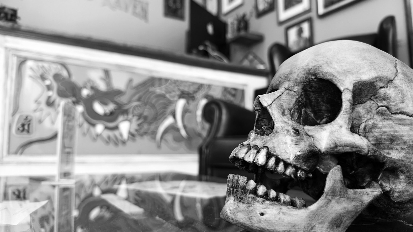 Detalle Calavera The Old Raven Studio